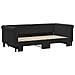 Divano Letto Con Letto Estraibile Nero 90x190 Cm In Velluto - Foto miniatura 3