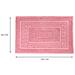 Tappeto Bagno Doccia Spugna Tinta Unita Torino Tappetino Super Assorbente In Cotone Pelo Corto Con Greca 60x120 Rosa - Foto miniatura 5