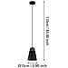 Lampadario Moderno Canterras 1 Luce Acciaio Nero - Foto miniatura 3
