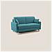 Edgar Divano letto matrimoniale in tessuto felis impermeabile T03 200 cm (mat. 160x197) azzurro - Foto miniatura 1