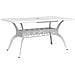 Tavolo Da Giardino Bianco 150x90x72 Cm In Alluminio Pressofuso - Foto miniatura 2