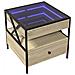 Tavolino Da Salotto Con Led Infinity Rovere Sonoma 50x50x51 Cm - Foto miniatura 3