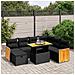 Set Divani Da Giardino Con Cuscini 8 Pz Nero In Polyrattan - Foto miniatura 1