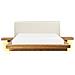 Letto Matrimoniale A Led Ecopelle E Legno Chiaro 160 X 200 Cm Zen - Foto miniatura 2