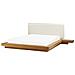 Letto Matrimoniale A Led Ecopelle E Legno Chiaro 160 X 200 Cm Zen - Foto miniatura 4
