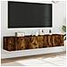 Mobili TV a Parete con Luci LED 2pz Rovere Fumo 80x35x31 cm - Foto miniatura 9