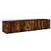 Mobili TV a Parete con Luci LED 2pz Rovere Fumo 80x35x31 cm - Foto miniatura 1