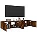 Mobili TV a Parete con Luci LED 2pz Rovere Fumo 80x35x31 cm - Foto miniatura 10