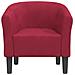 Poltrona Cabriolet Rosso Vino In Velluto - Foto miniatura 3