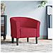 Poltrona Cabriolet Rosso Vino In Velluto - Foto miniatura 1