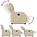 Poltrona Alzapersona Reclinabile Crema In Tessuto - Foto miniatura 6