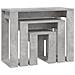 Tavolini Impilabili 3 Pz Grigio Cemento In Legno Multistrato - Foto miniatura 4