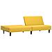 Divano Letto a 2 Posti Giallo in Velluto - Foto miniatura 4