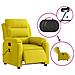 Poltrona Massaggiante Reclinabile Elettrica Gialla Velluto - Foto miniatura 5
