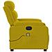 Poltrona Massaggiante Reclinabile Elettrica Gialla Velluto - Foto miniatura 9