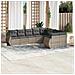 Set Divano da Giardino 9pz con Cuscini Grigio Chiaro Polyrattan - Foto miniatura 2