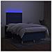 Letto a Molle con Materasso e LED Blu 120x190 cm in Tessuto - Foto miniatura 4