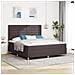 Letto box spring con materasso marrone scuro super king in tessuto - Foto miniatura 2