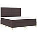 Letto box spring con materasso marrone scuro super king in tessuto - Foto miniatura 6