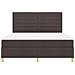 Letto box spring con materasso marrone scuro super king in tessuto - Foto miniatura 8