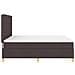 Letto box spring con materasso marrone scuro super king in tessuto - Foto miniatura 9