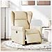 Poltrona Elettrica Reclinabile Crema in Tessuto - Foto miniatura 2