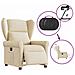 Poltrona Elettrica Reclinabile Crema in Tessuto - Foto miniatura 8