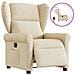 Poltrona Elettrica Reclinabile Crema in Tessuto - Foto miniatura 9