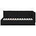 Cornice del letto ad angolo Nero 100 x 200 cm Tessuto - Foto miniatura 5