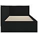 Cornice del letto ad angolo Nero 100 x 200 cm Tessuto - Foto miniatura 6
