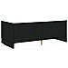 Cornice del letto ad angolo Nero 100 x 200 cm Tessuto - Foto miniatura 7