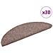 Tappetini per scale autoadesivi 30 pz 56x17x3 cm Marrone Chiaro semicircolari - Foto miniatura 1