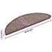 Tappetini per scale autoadesivi 30 pz 56x17x3 cm Marrone Chiaro semicircolari - Foto miniatura 8