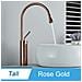 Rubinetto per lavabo da bagno, Blackswan, tipo M233, modello oro rosa, misura 46 cm - Foto miniatura 2