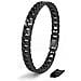 , Bracciale Da Uomo Premium Con Maglie Cubane | Acciaio Chirurgico 316l, Nero, 23 Cm - Foto miniatura 1