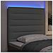 Testiera LED con testiera Grigio chiaro 90 cm Poliestere - Foto miniatura 4