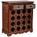 Baul Porta Bottiglie In Legno Marrone 63x31x69,5h Cm - Foto miniatura 5