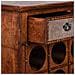 Baul Porta Bottiglie In Legno Marrone 63x31x69,5h Cm - Foto miniatura 6