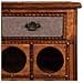 Baul Porta Bottiglie In Legno Marrone 63x31x69,5h Cm - Foto miniatura 7