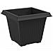 Vaso quadrato per fiori 24 pcs Nero 20 x 20 x 16 cm Plastica - Foto miniatura 5