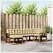 Set di divani da esterno con cuscino 6 pcs Naturale e Beige - Foto miniatura 2