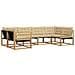Set di divani da esterno con cuscino 6 pcs Bianco e Beige - Foto miniatura 1