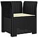 Poltrona a 1 Posto con Cuscino Aspetto Rattan PP Antracite - Foto miniatura 1