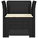 Poltrona a 1 Posto con Cuscino Aspetto Rattan PP Antracite - Foto miniatura 3