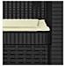 Poltrona a 1 Posto con Cuscino Aspetto Rattan PP Antracite - Foto miniatura 6