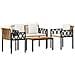 Set Mobili da Esterno 4 pcs Marrone e Bianco Crema polyrattan - Foto miniatura 1