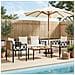 Set Mobili da Esterno 4 pcs Marrone e Bianco Crema polyrattan - Foto miniatura 2