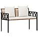 Set Mobili da Esterno 4 pcs Marrone e Bianco Crema polyrattan - Foto miniatura 4