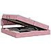 Letto con Contenitore con testiera Rosa 200 x 200 cm Velluto - Foto miniatura 1