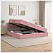 Letto con Contenitore con testiera Rosa 200 x 200 cm Velluto - Foto miniatura 2